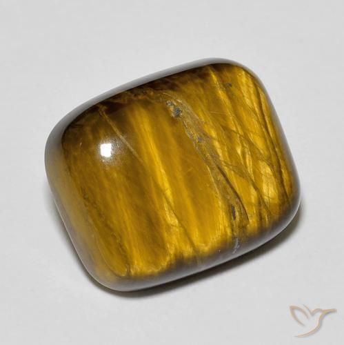 8.72ct 天然 金棕色 虎眼石, 软垫, 不透明
