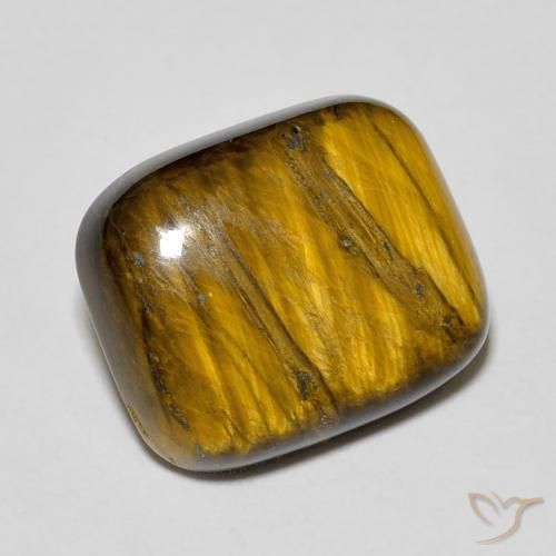 8.85ct 天然 黄棕色 虎眼石, 软垫, 不透明