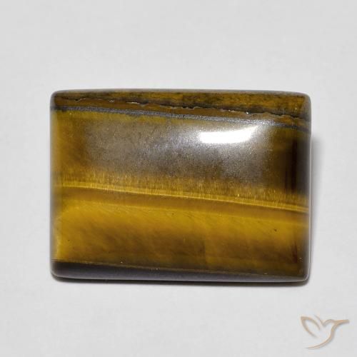 11.70ct 天然 中褐色 虎眼石, 狭长方形, 不透明