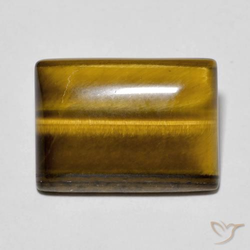 11.75ct 天然 中褐色 虎眼石, 狭长方形, 不透明