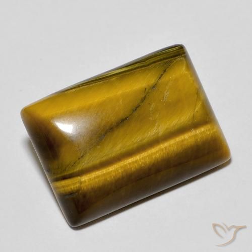 11.93ct 天然 中褐色 虎眼石, 狭长方形, 不透明