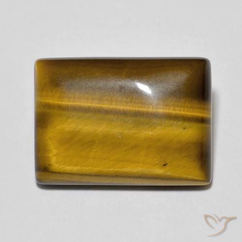 12.85ct 天然 中褐色 虎眼石, 狭长方形, 不透明