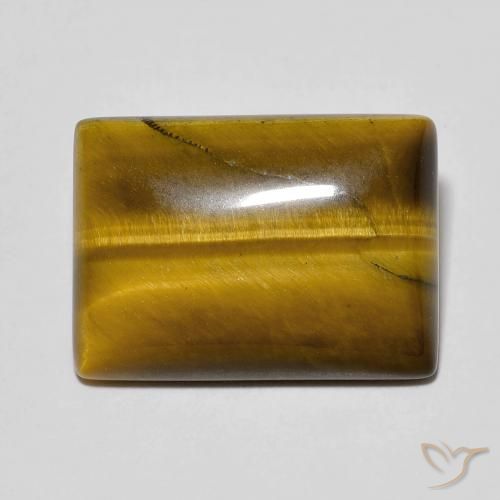 11.47ct 天然 黄棕色 虎眼石, 狭长方形, 不透明