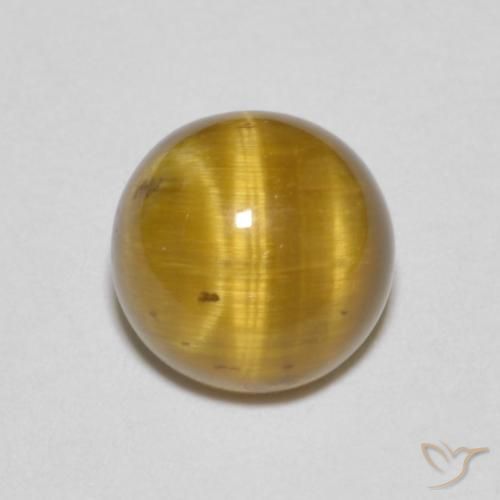 1.64ct 天然 浅棕色 虎眼石, 圆形的, 不透明