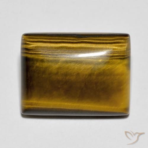 11.83ct 天然 Medium Dark-Brown 虎眼石, 狭长方形, 不透明