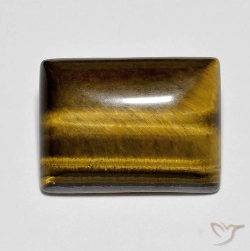 9.81ct 天然 暖棕 虎眼石, 狭长方形, 不透明