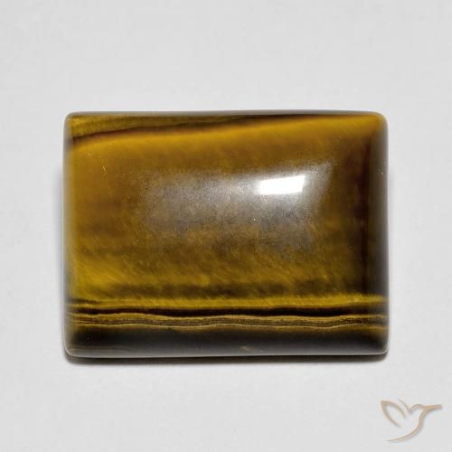 10.74ct 天然 金棕色 虎眼石, 狭长方形, 不透明