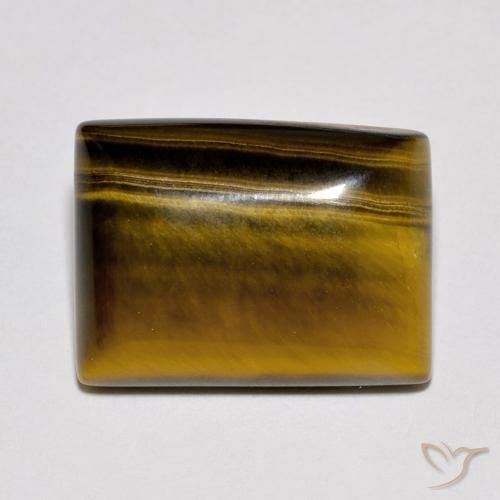 10.19ct 天然 暖棕 虎眼石, 狭长方形, 不透明