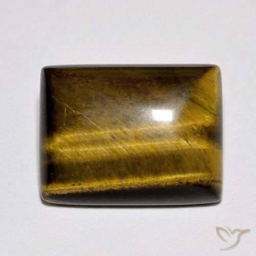 10.27ct 天然 金棕色 虎眼石, 狭长方形, 不透明