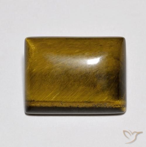 9.29ct 天然 Medium Dark-Brown 虎眼石, 狭长方形, 不透明