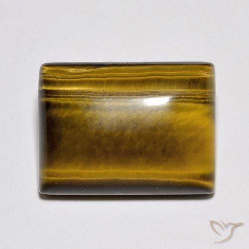 11.47ct 天然 暖棕 虎眼石, 狭长方形, 不透明
