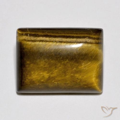 10.93ct 天然 暖棕 虎眼石, 狭长方形, 不透明