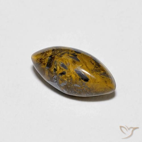 1.53克拉天然虎眼石，榄尖形，不透明