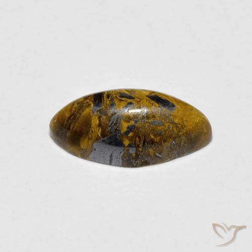 1.53克拉天然虎眼石，榄尖形，不透明