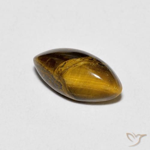 1.29克拉天然虎眼石，榄尖形，不透明