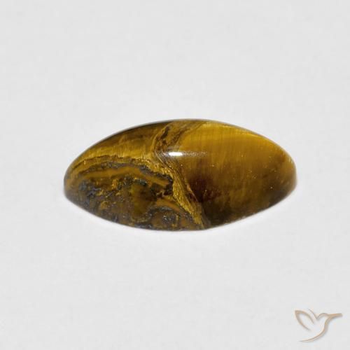 1.29克拉天然虎眼石，榄尖形，不透明