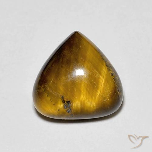 3.45ct 天然 暖棕 虎眼石, 梨形, 不透明