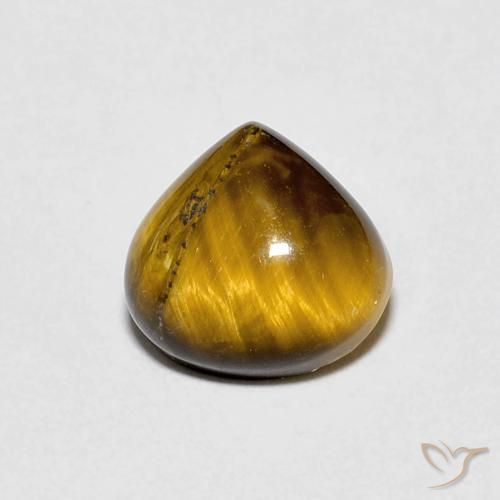 1.92ct 天然 浅棕色 虎眼石, 梨形, 不透明