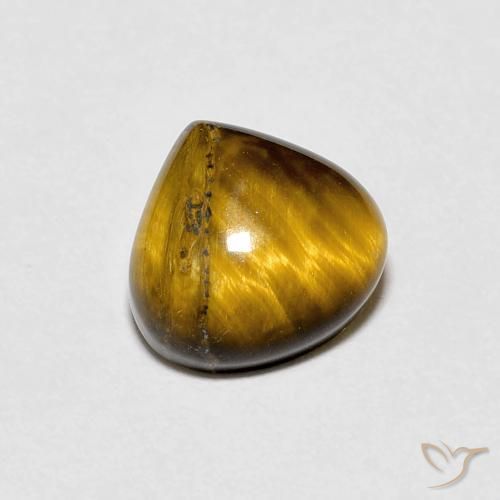 1.92克拉天然虎眼石，梨形，不透明