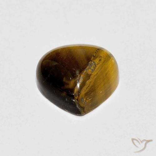 1.92克拉天然虎眼石，梨形，不透明