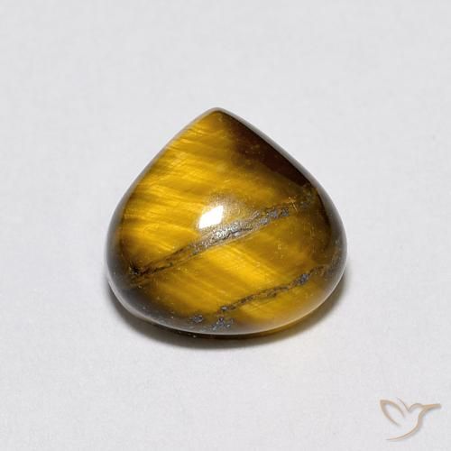1.93ct 天然 浅棕色 虎眼石, 梨形, 不透明