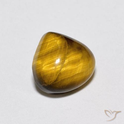 1.92克拉天然虎眼石，梨形，不透明