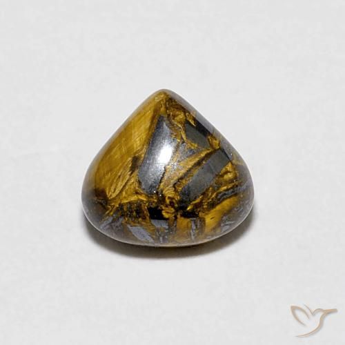 1.05ct 天然 暖棕 虎眼石, 梨形, 不透明
