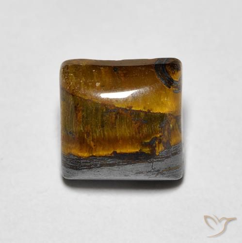 1.43ct 天然 Medium Dark-Brown 虎眼石, 正方形, 不透明