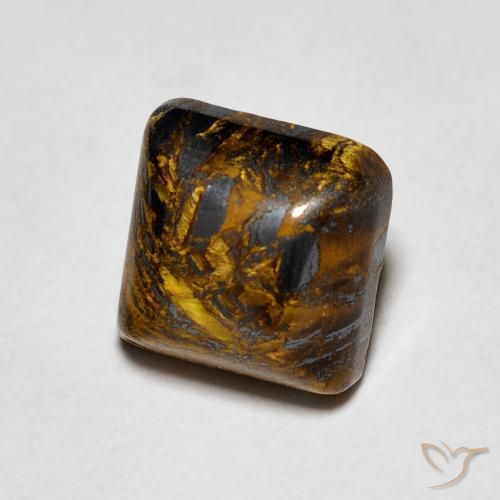 1.53ct 天然 山核桃棕 虎眼石, 正方形, 不透明