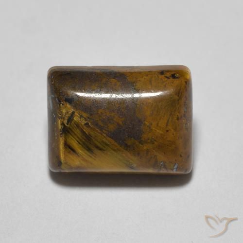 1.76ct 天然 中褐色 虎眼石, 狭长方形, 不透明