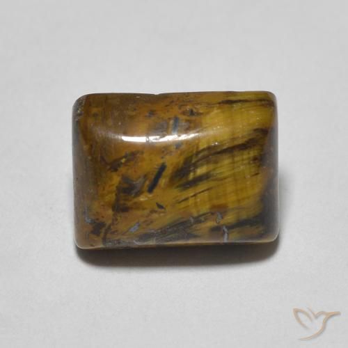 1.77ct 天然 浅棕色 虎眼石, 狭长方形, 不透明