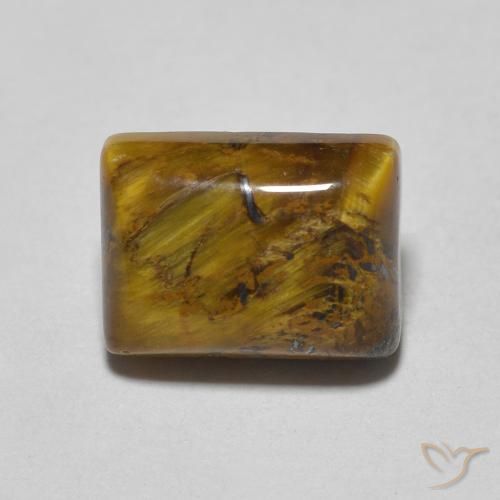 1.68ct 天然 暖棕 虎眼石, 狭长方形, 不透明