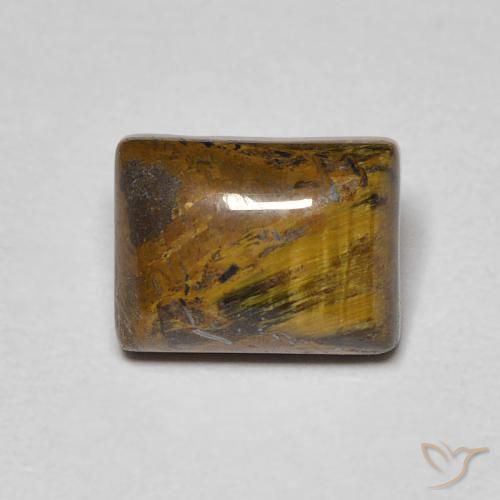 1.92ct 天然 中褐色 虎眼石, 狭长方形, 不透明