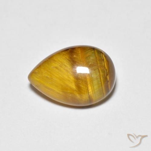 1.95ct 天然 浅棕色 虎眼石, 梨形, 不透明