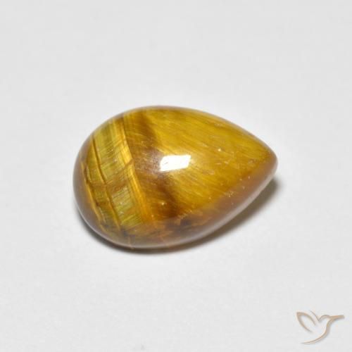 1.95克拉天然虎眼石，梨形，不透明
