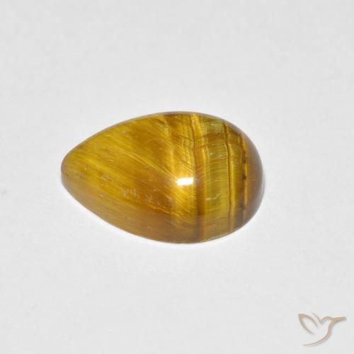 1.95克拉天然虎眼石，梨形，不透明