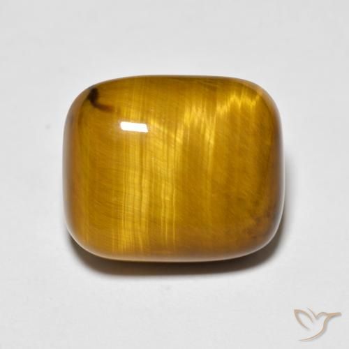 8.76ct 天然 浅棕色 虎眼石, 软垫, 不透明