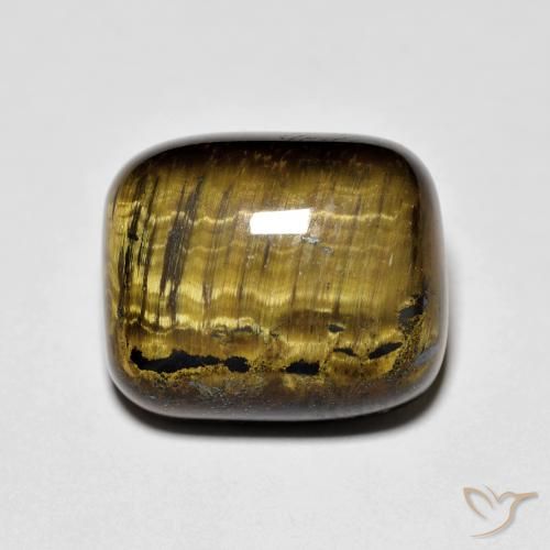 9.41ct 天然 金棕色 虎眼石, 软垫, 不透明