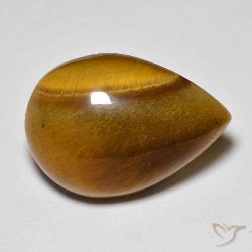 13.02ct 天然 暖棕 虎眼石, 梨形, 不透明