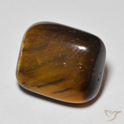 8.44ct 天然 金棕色 虎眼石, 软垫, 不透明