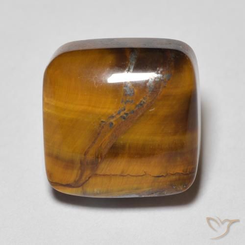 6.28ct 天然 暖棕 虎眼石, 软垫, 不透明
