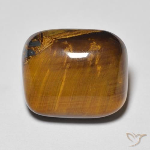 8.83ct 天然 暖棕 虎眼石, 软垫, 不透明