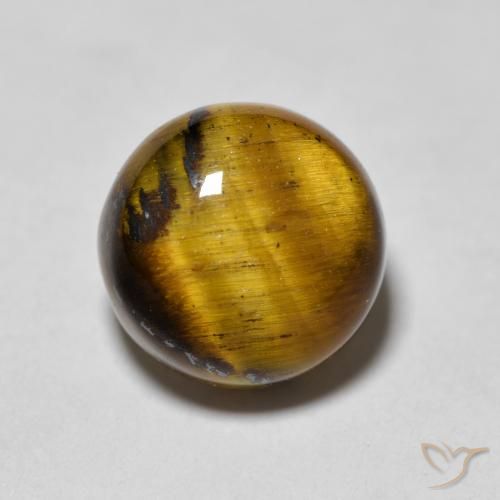 1.99ct 天然 金棕色 虎眼石, 圆形的, 不透明