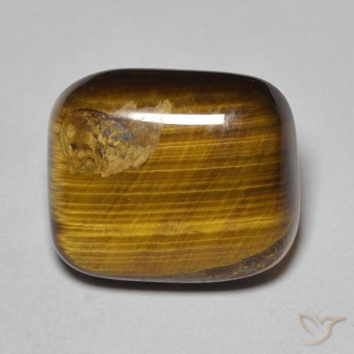 8.34ct 天然 金棕色 虎眼石, 软垫, 不透明