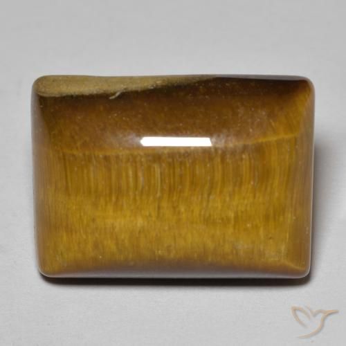 18.59ct 天然 金棕色 虎眼石, 狭长方形, 不透明