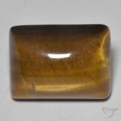 19.66ct 天然 中褐色 虎眼石, 狭长方形, 不透明