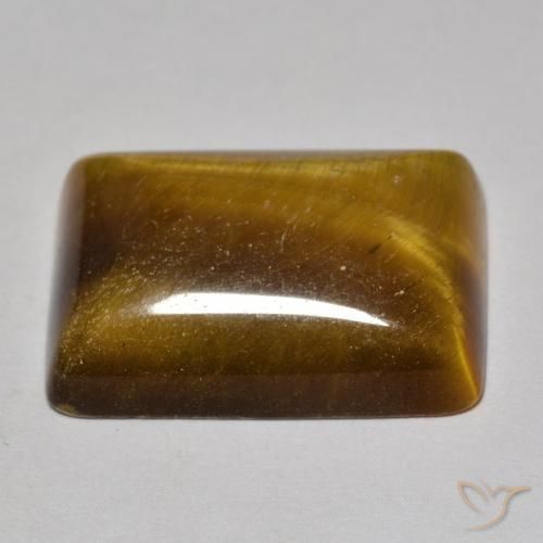 16.69克拉天然虎眼石，狭长方形，不透明