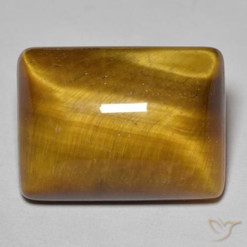 19.70ct 天然 暖棕 虎眼石, 狭长方形, 不透明