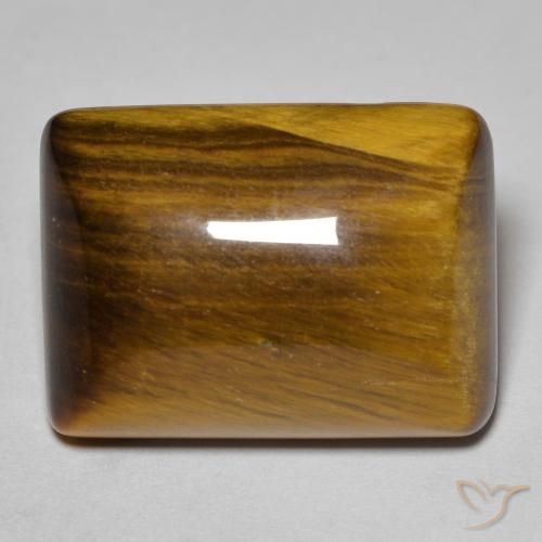 19.32ct 天然 暖棕 虎眼石, 狭长方形, 不透明