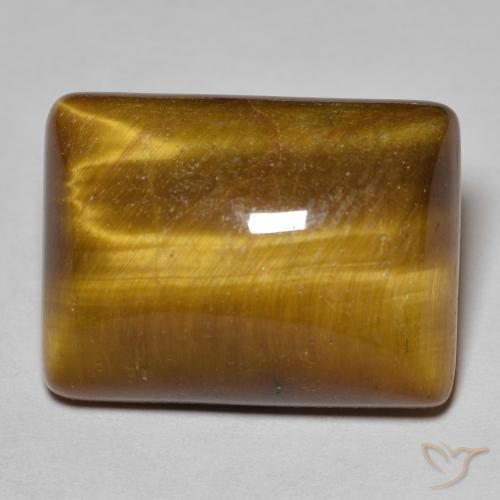 19.11ct 天然 暖棕 虎眼石, 狭长方形, 不透明